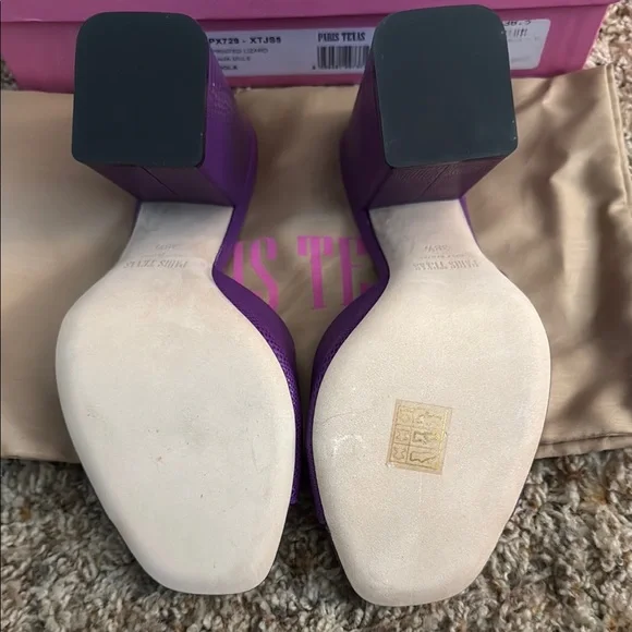 Paris Texas Women's Purple Lizard Anja Mule - Picture 3 of 7